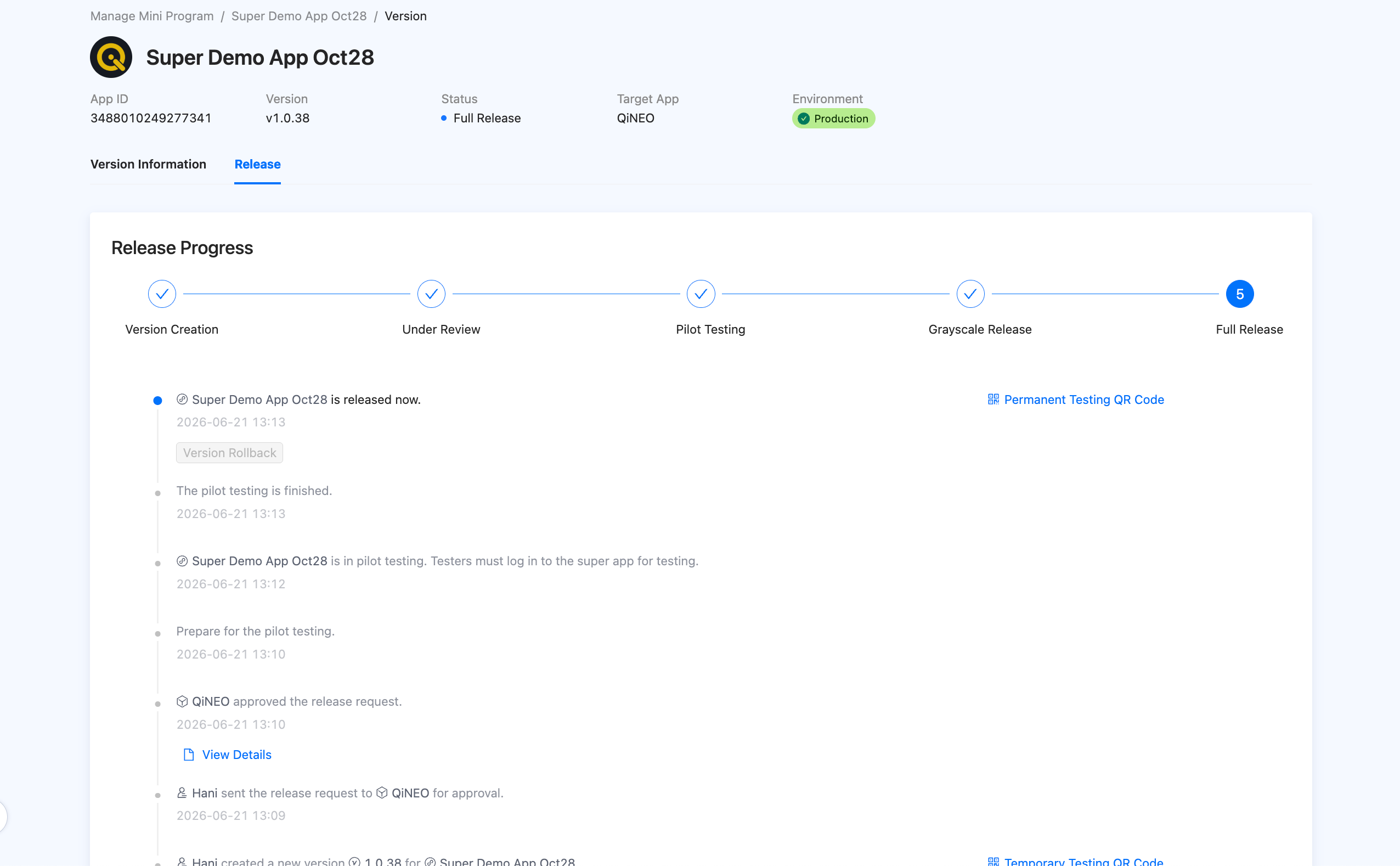 Miniapp Released