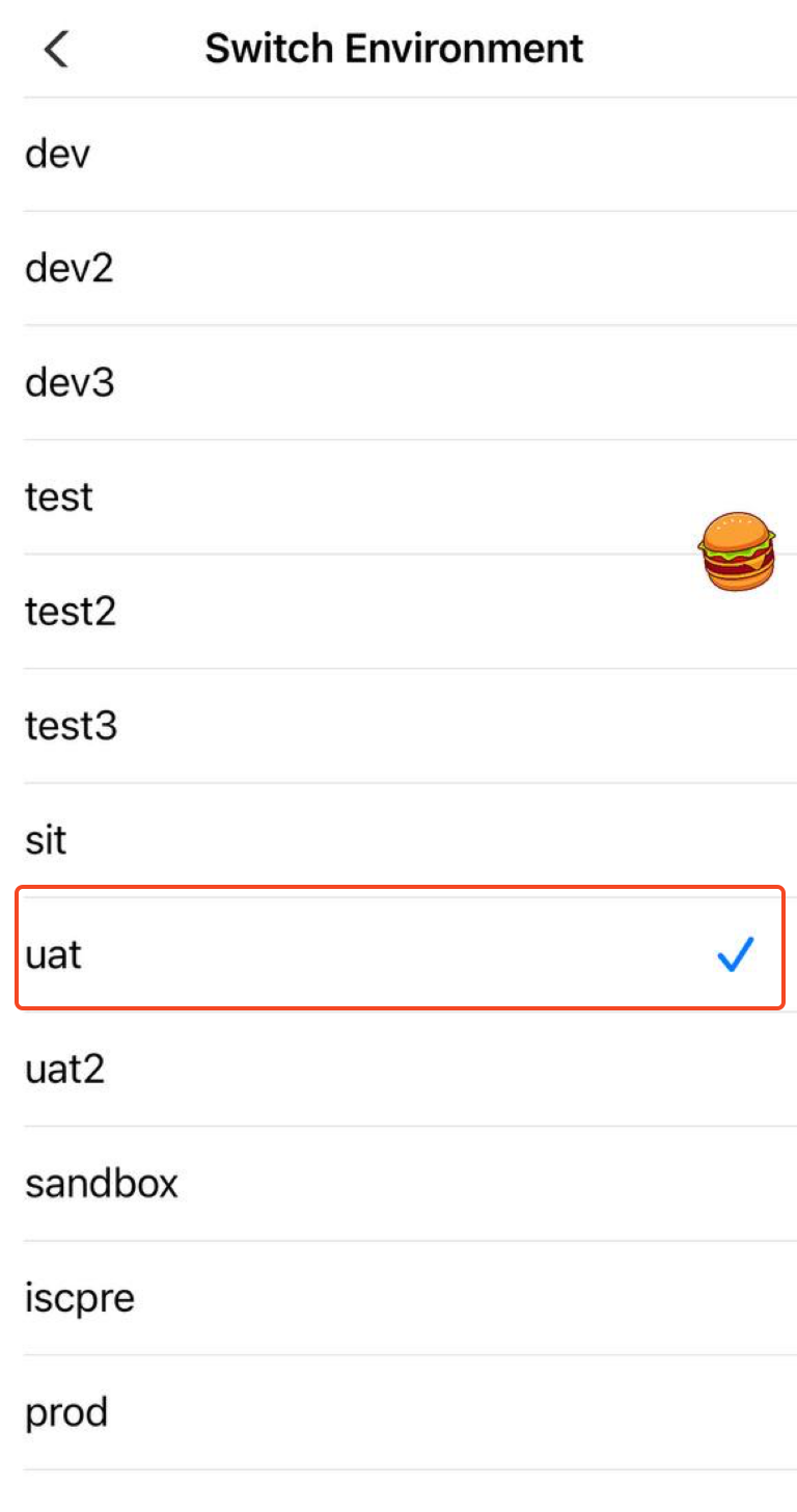Environment Menu